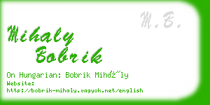 mihaly bobrik business card